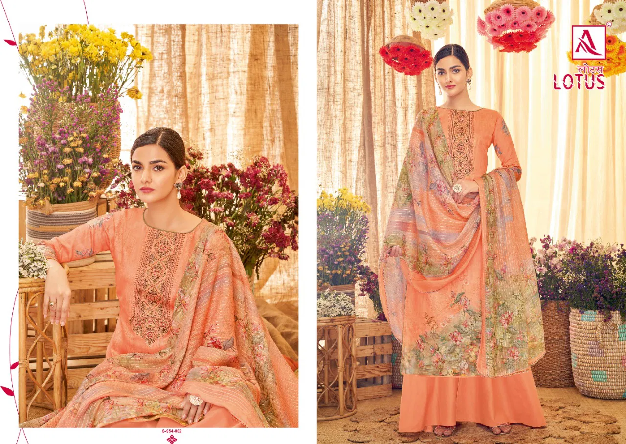 Alok Lotus New Designer Fancy Regular Wear Jam Cotton Dress Material Collection